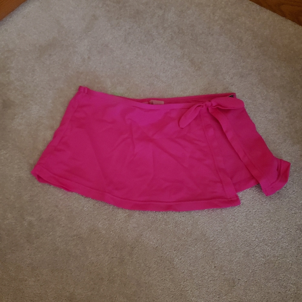 Pink swim skirt